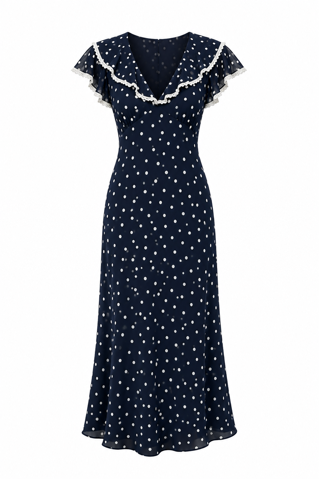Viola – Ruffle Neck Midi
